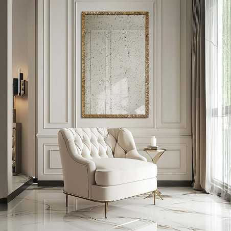 Miroir mural de luxe avec cadre doré et panneau vieilli – 8002002 – JULIA VINTAGE