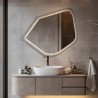 Miroir sur verre ornemental Master Flex avec éclairage - LUXORA PRISTAL LED