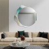 Miroir rond sur marbre vert irrégulier – MARBLE FERRO