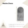 Miroir semi-ovale avec une plaque de miroir ronde brune – MOCHA CHOCO