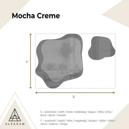 Miroirs irréguliers sur une plaque de miroir brune – MOCHA CREME