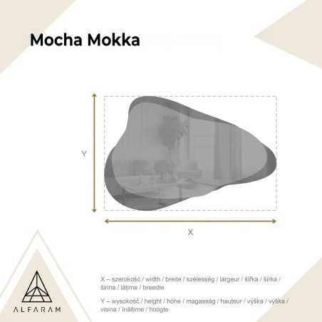 Miroir irrégulier sur une plaque de miroir brune – MOCHA MOKKA