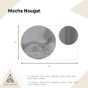 Miroirs ronds sur une plaque de miroir brune – MOCHA NOUGAT