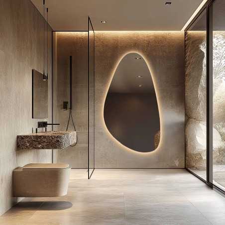 Miroir de forme irrégulière avec éclairage - SYDERYT LED