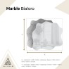 Miroir irrégulier sur marbre blanc et doré – MARBLE BIALORO