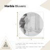Onregelmatige spiegel op rond blauw marmer – MARBLE BLUVERO