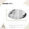 Miroir irrégulier sur marbre elliptique bleu – MARBLE ELFRA