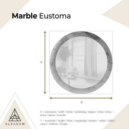 Rond spiegel op pastel marmer – MARBLE EUSTOMA