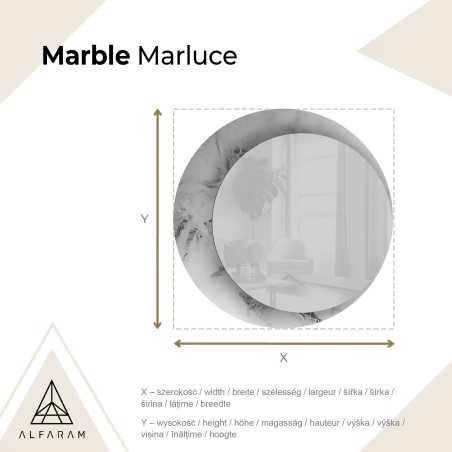 Miroir rond sur marbre blanc et doré – MARBLE MARLUCE
