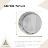 Rond spiegel op wit-goud marmer – MARBLE MARLUCE