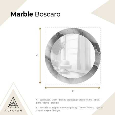 Miroir rond sur marbre vert – MARBLE BOSCARO
