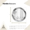Miroir rond sur marbre vert – MARBLE BOSCARO