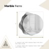 Rond spiegel op onregelmatig groen marmer – MARBLE FERRO