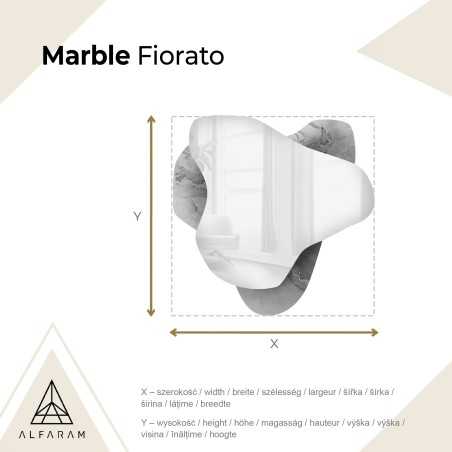 Miroir irrégulier sur marbre rose – MARBLE FIORATO