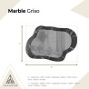 Onregelmatige spiegel op zwart-zilver marmer – MARBLE GRISO