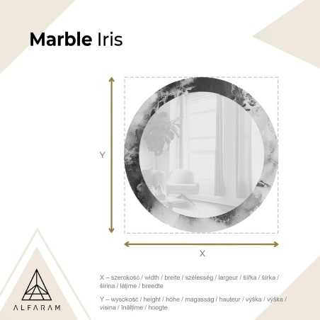 Ronde spiegel op blauw marmer – MARBLE IRIS