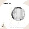 Ronde spiegel op blauw marmer – MARBLE IRIS