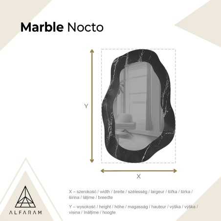 Miroir irrégulier sur marbre noir et doré – MARBLE NOCTO