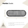 Miroir ovale sur marbre noir et argenté – MARBLE OVALIS