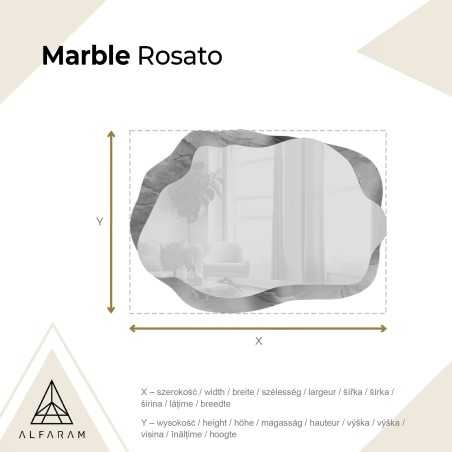 Onregelmatige spiegel op roze marmer – MARBLE ROSATO