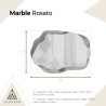Onregelmatige spiegel op roze marmer – MARBLE ROSATO