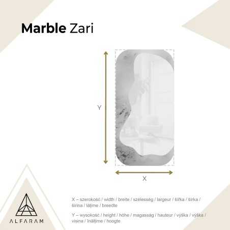 Miroir irrégulier sur marbre blanc et doré – MARBLE ZARI