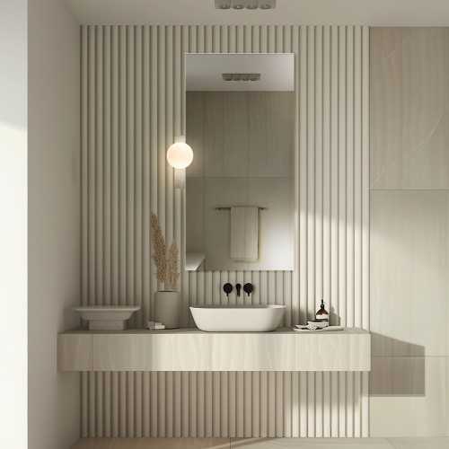 Miroir rectangulaire avec applique - SOLIS BELLEZA