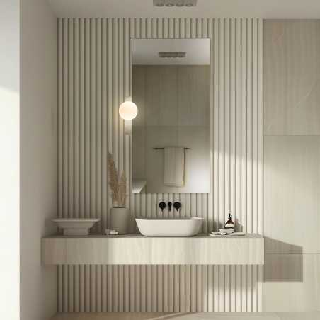 Rechthoekige spiegel met wandlamp - SOLIS BELLEZA