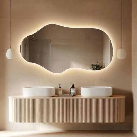 Organische spiegel met verlichting - MELODY LED