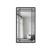 Loftspiegel met roeden in een zwart MDF-frame - BERNARD