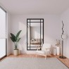 Loftspiegel met roeden in een zwart MDF-frame - ALEKSANDER