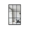 Loftspiegel met roeden in een zwart MDF-frame - HANA