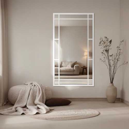 Loftspiegel met roeden in een zwart MDF-frame - SET