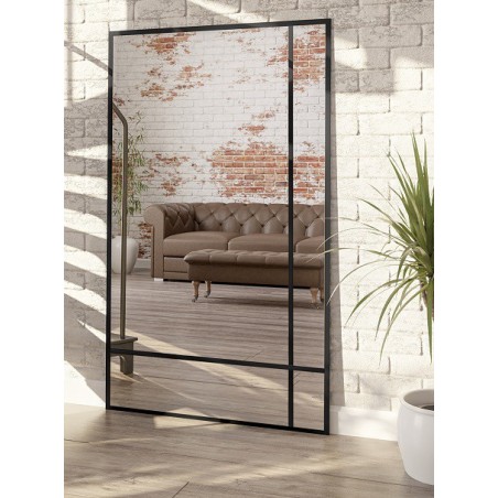 Loft spiegel met raamwerk - LUKAS - lijstkleur naar keuze