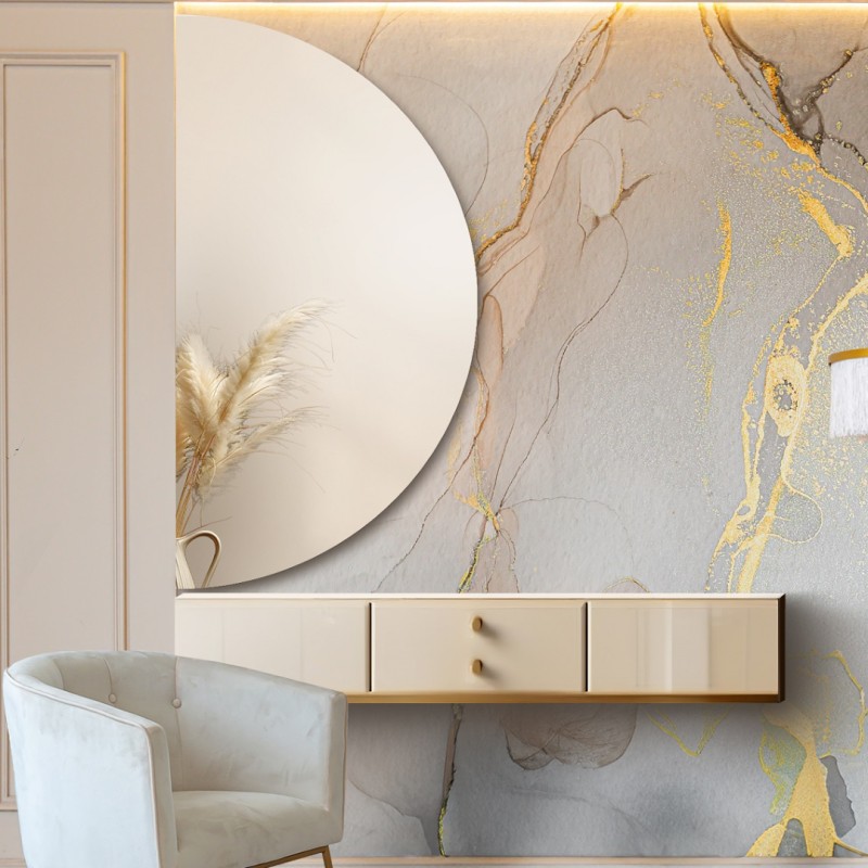 Badkamerspiegel half wiel - HELENA