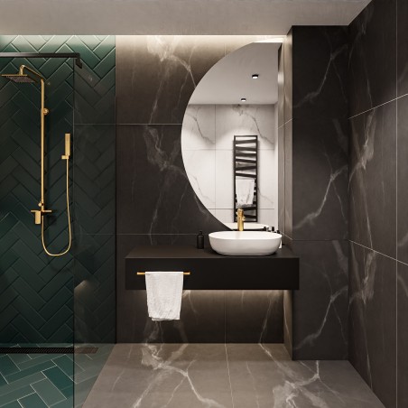 Badkamerspiegel half wiel - HELENA