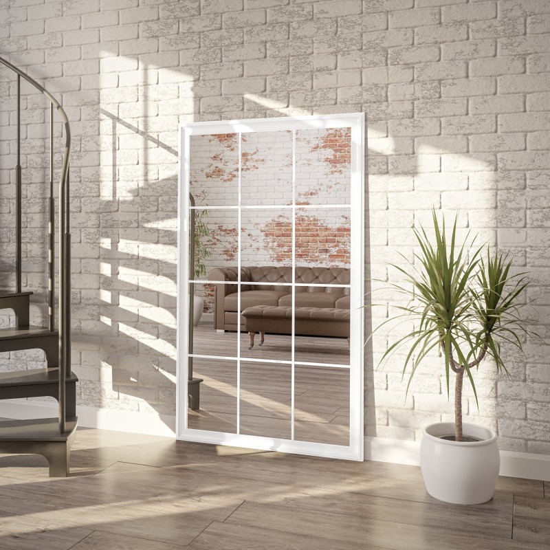 Miroir Loft avec meneaux - TELIMENA - couleur du cadre au choix Miroir Loft avec meneaux - TELIMENA - couleur du cadre au choix