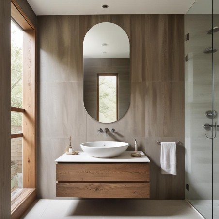 Miroir de salle de bains ovale - NIKO