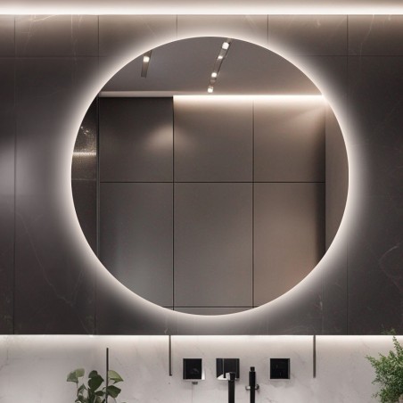 Miroir de salle de bain rond avec éclairage - CERCLE LED