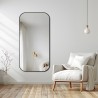 Miroir en MDF noir cadre SLIM - GERDA - couleur du cadre au choix