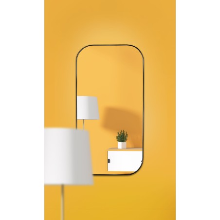 Miroir en MDF noir cadre SLIM - GERDA - couleur du cadre au choix