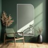 Miroir en MDF noir cadre SLIM - TEARDROP - couleur du cadre au choix