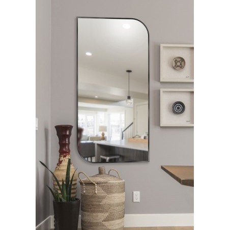 Miroir en MDF noir cadre SLIM - TEARDROP - couleur du cadre au choix