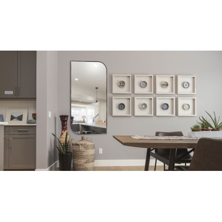 Miroir en MDF noir cadre SLIM - TEARDROP - couleur du cadre au choix