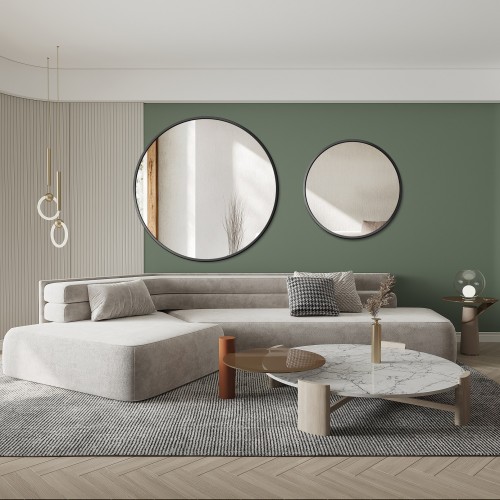 Lustra okrągłe zestaw w ramie czarnej MDF SLIM - ZESTAW OTYLIA - kolor ramy do wyboru