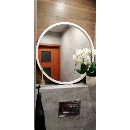 Ronde spiegel in zwart mat mdf lijst - OTTO - lijstkleur naar keuze