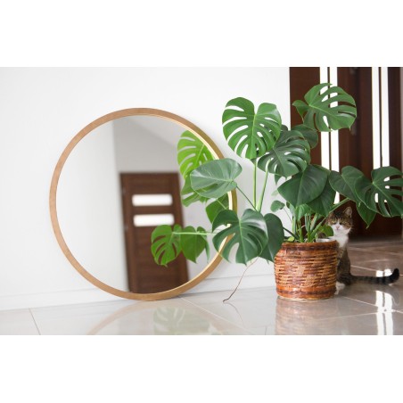 Ronde spiegel in zwart mat mdf lijst - OTTO - lijstkleur naar keuze