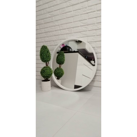 Ronde spiegel in zwart mat mdf lijst - OTTO - lijstkleur naar keuze