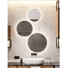 Set de trois miroirs ronds avec éclairage - TRES LED