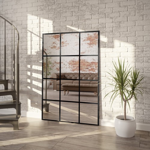 Lustro loft ze szprosami - 12 KWATER - kolor ramy do wyboru
